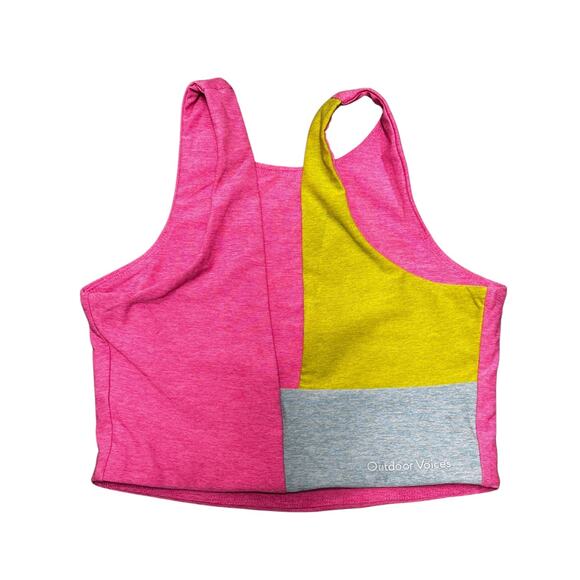 Outdoor Voices Other - Outdoor Voices Venus Crop Top‎ Sports Bra Women XS Colorblock V-back Gym Yoga